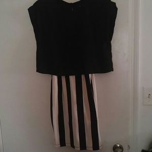 H&M black and white dress